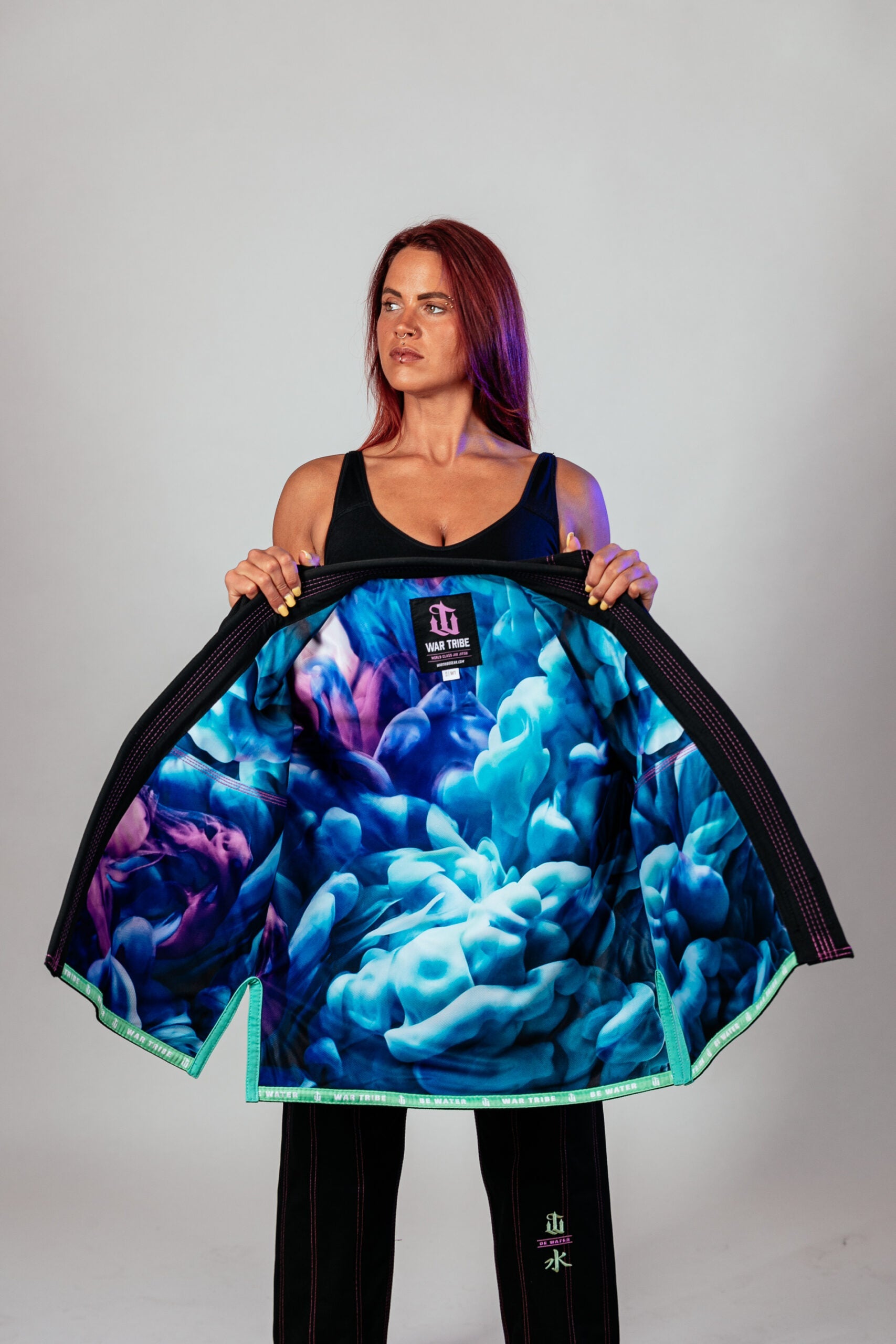War Tribe Women's Artistic Liquid Jiu Jitsu Gi - Black - The Fight Hub