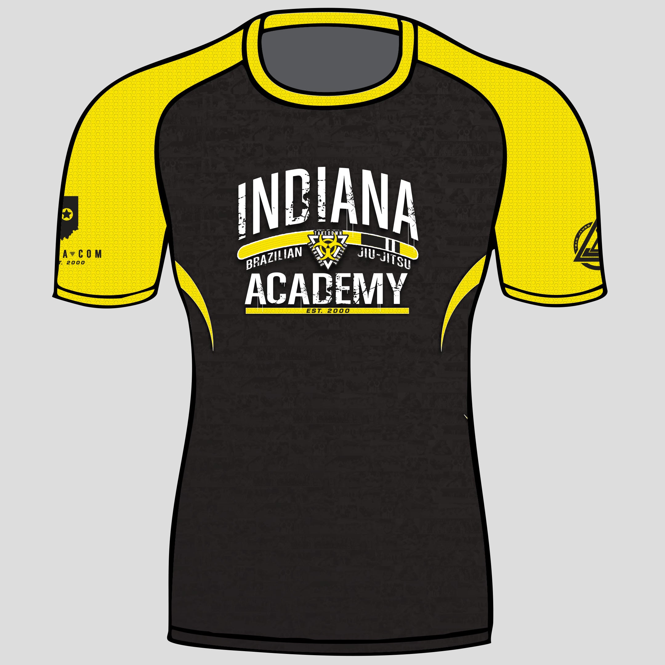 Gray/Yellow Ranked Rashguard (PRE-ORDER)